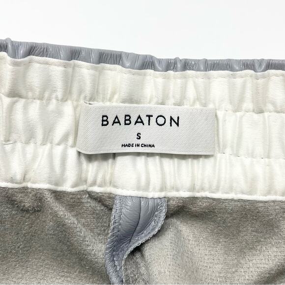 Aritzia Babaton Zedel Faux Leather Joggers in Light Gray, Women's Small $138 - Picture 9 of 11